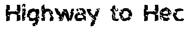 Highway to Heck font preview
